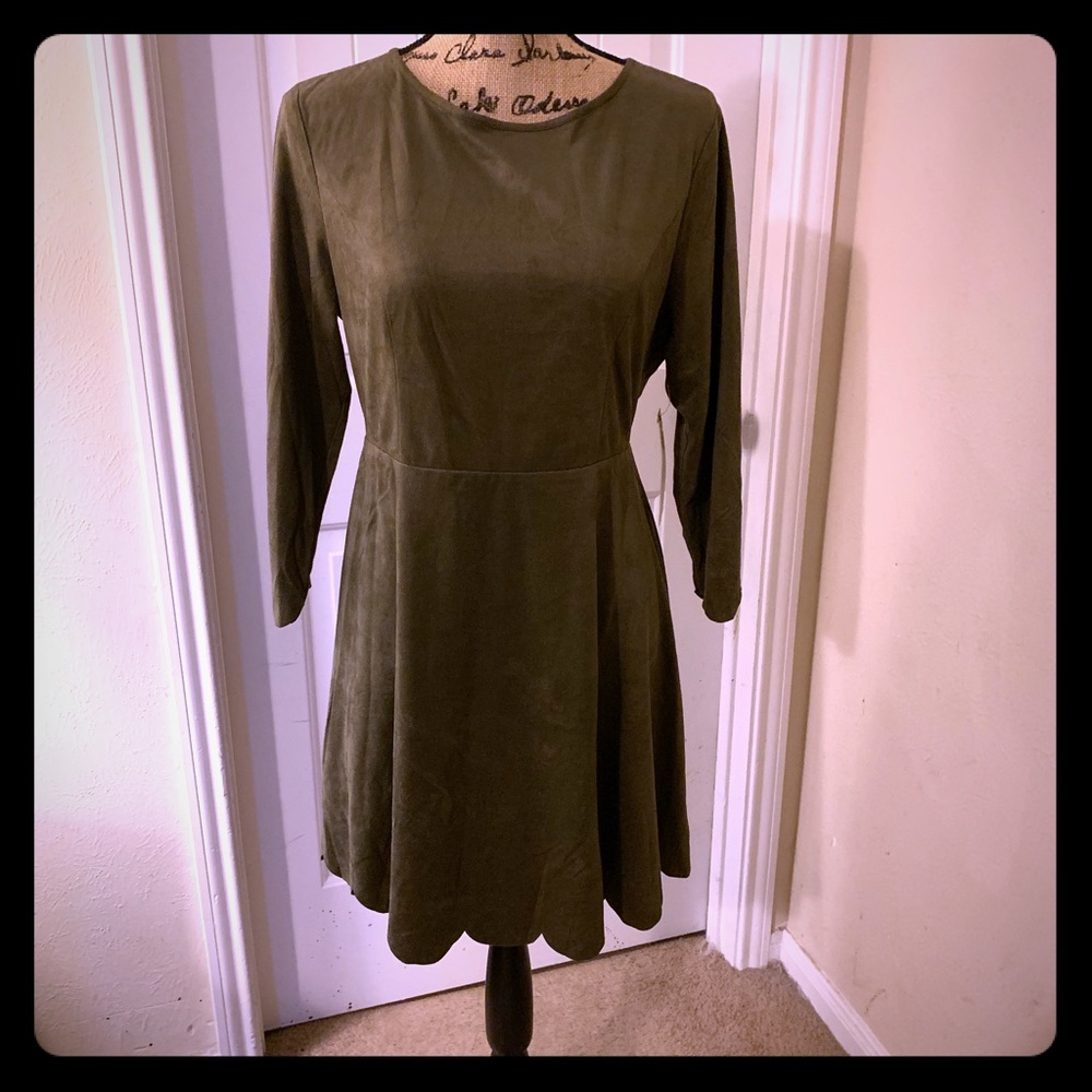 BRAND NEW super cute olive green dress